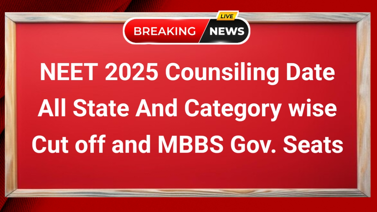 NEET cut off 2025 for MBBS government college state wise list